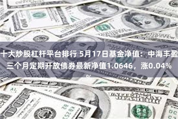 十大炒股杠杆平台排行 5月17日基金净值：中海丰盈三个月定期开放债券最新净值1.0646，涨0.04%