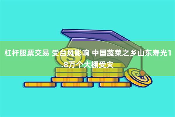 杠杆股票交易 受台风影响 中国蔬菜之乡山东寿光1.8万个大棚受灾