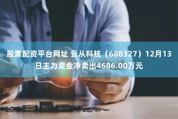 股票配资平台网址 云从科技（688327）12月13日主力资金净卖出4686.00万元