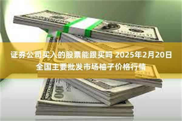 证券公司买入的股票能跟买吗 2025年2月20日全国主要批发市场柚子价格行情